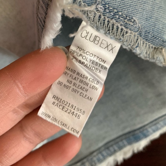 NWT Dolls Kill Club Exx Throw It Back Halter Denim Crop Top Size M - Picture 7 of 7